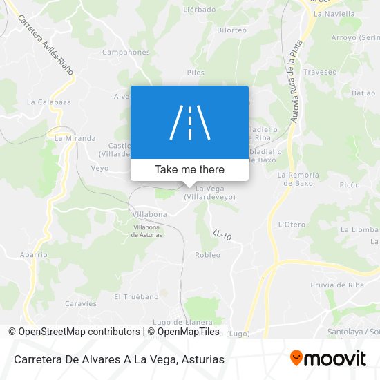 Carretera De Alvares A La Vega map