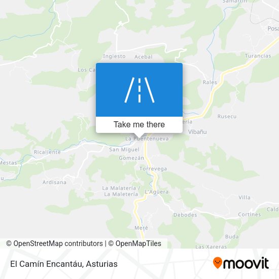El Camín Encantáu map