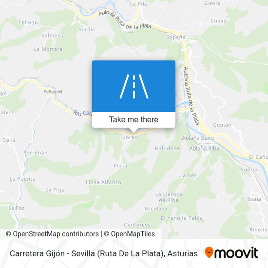 Carretera Gijón - Sevilla (Ruta De La Plata) map