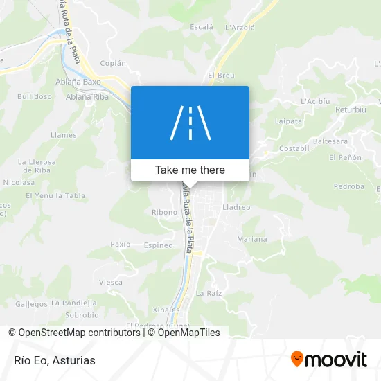Río Eo map