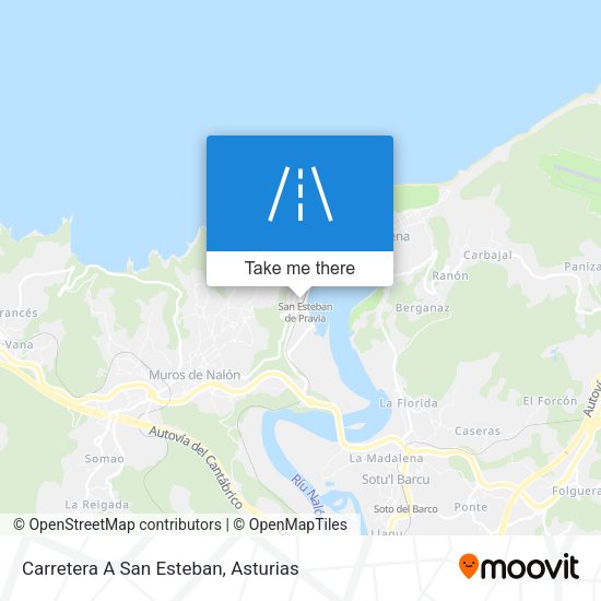 Carretera A San Esteban map