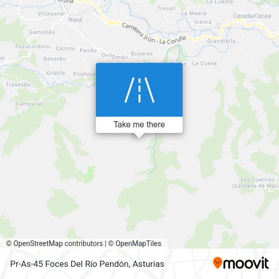 Pr-As-45 Foces Del Río Pendón map