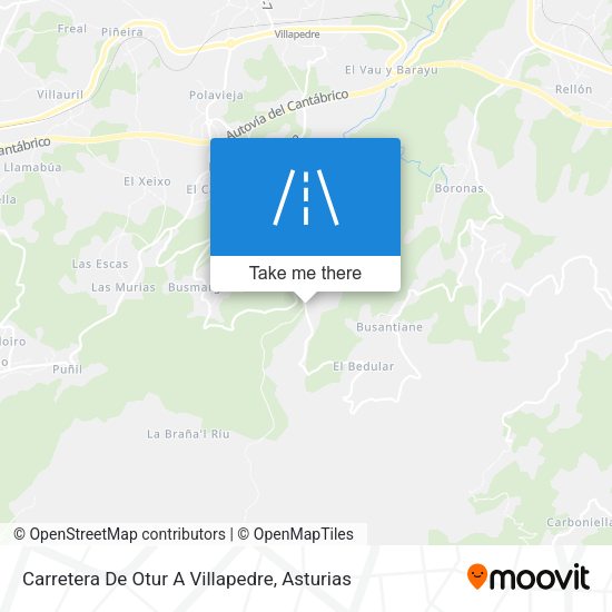 Carretera De Otur A Villapedre map