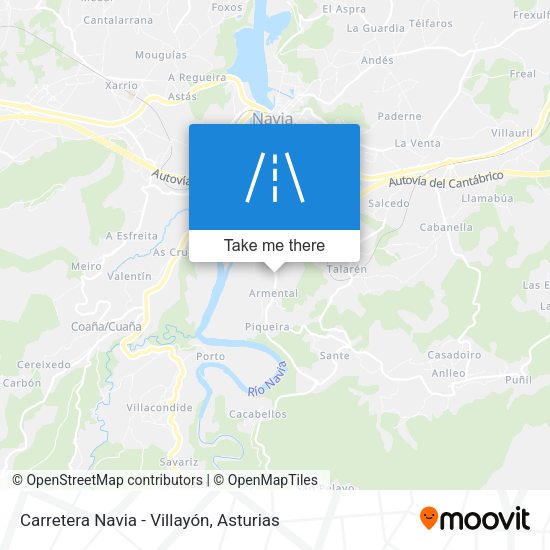 Carretera Navia - Villayón map