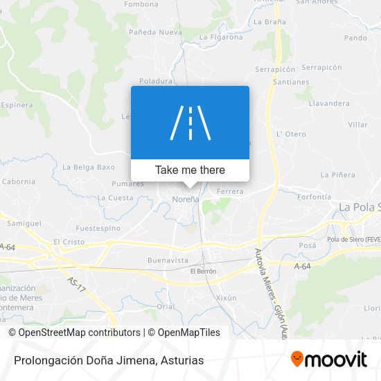 Prolongación Doña Jimena map