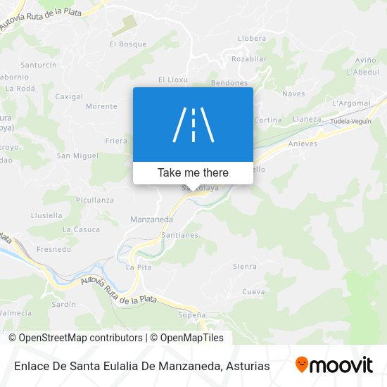 Enlace De Santa Eulalia De Manzaneda map