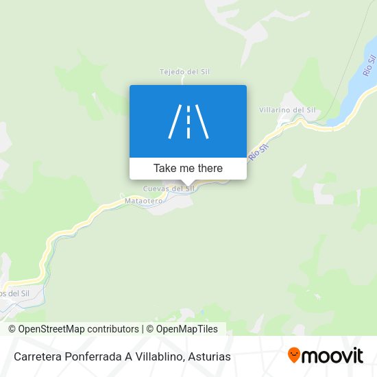Carretera Ponferrada A Villablino map