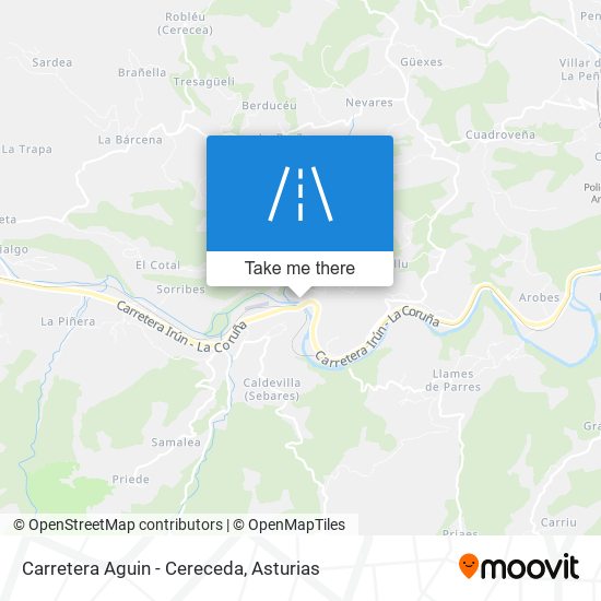 Carretera Aguin - Cereceda map