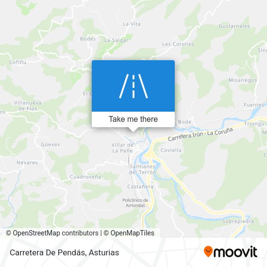 Carretera De Pendás map