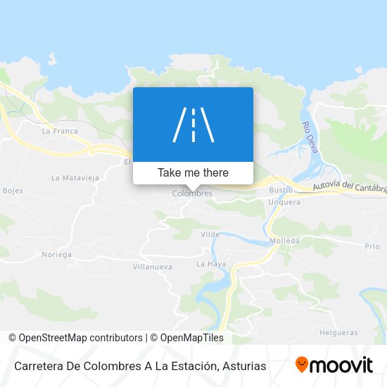 Carretera De Colombres A La Estación map