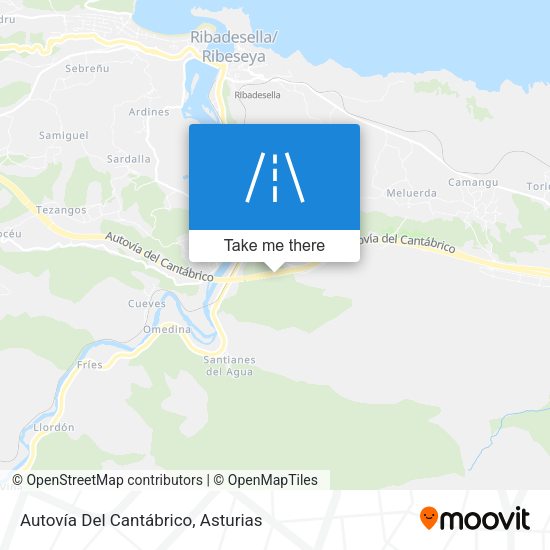 Autovía Del Cantábrico map