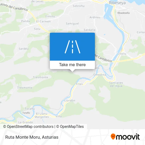 Ruta Monte Moru map