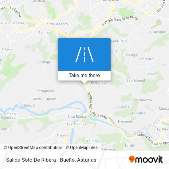 Salida Soto De Ribera - Bueño map