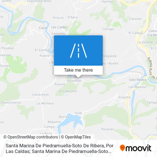 Santa Marina De Piedramuella-Soto De Ribera, Por Las Caldas; Santa Marina De Piedramuella-Soto Ribera, Por Las Caldas map