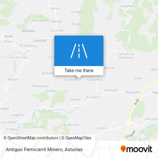 Antiguo Ferrocarril Minero map