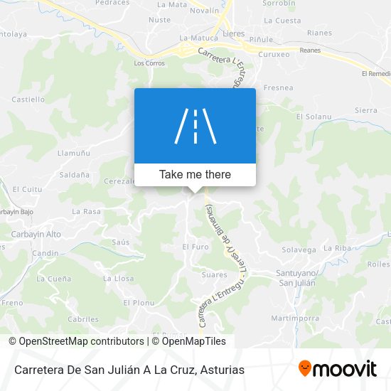 Carretera De San Julián A La Cruz map