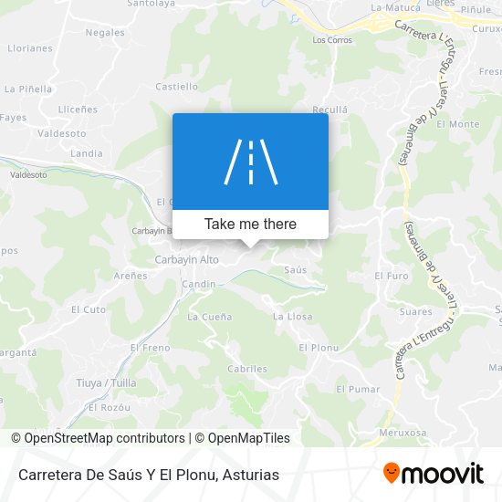 Carretera De Saús Y El Plonu map