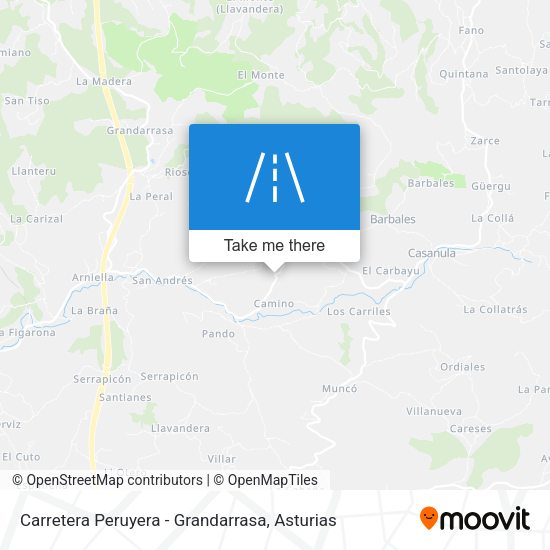 Carretera Peruyera - Grandarrasa map