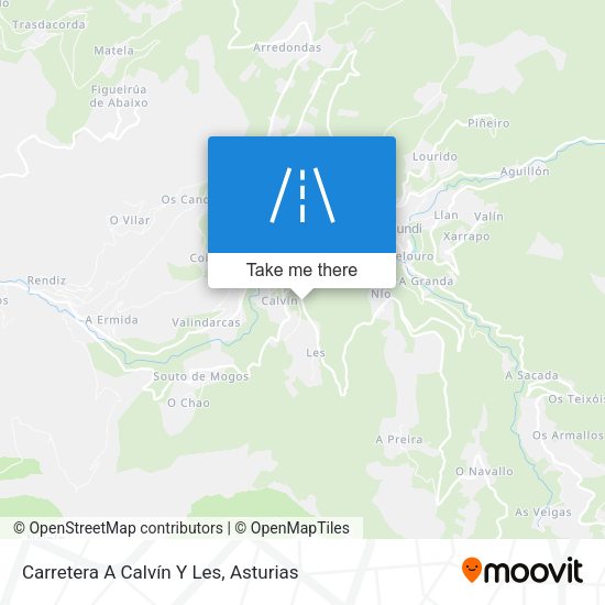 Carretera A Calvín Y Les map