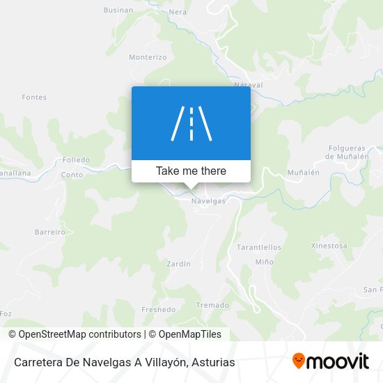 Carretera De Navelgas A Villayón map