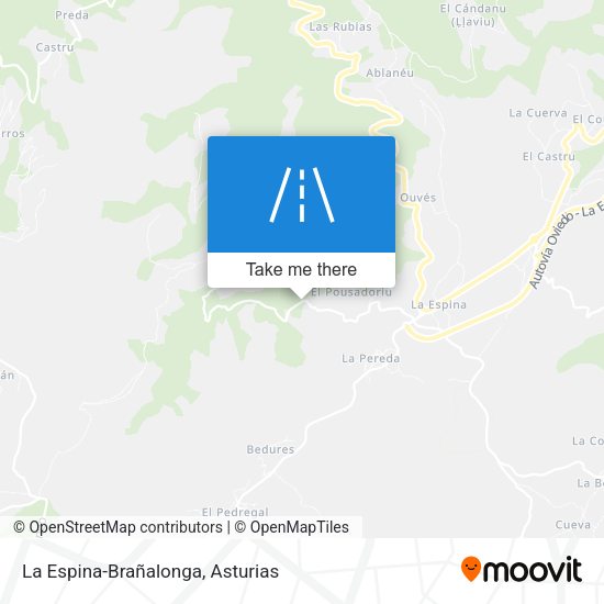 La Espina-Brañalonga map
