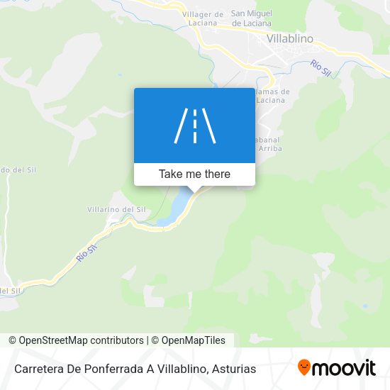 Carretera De Ponferrada A Villablino map
