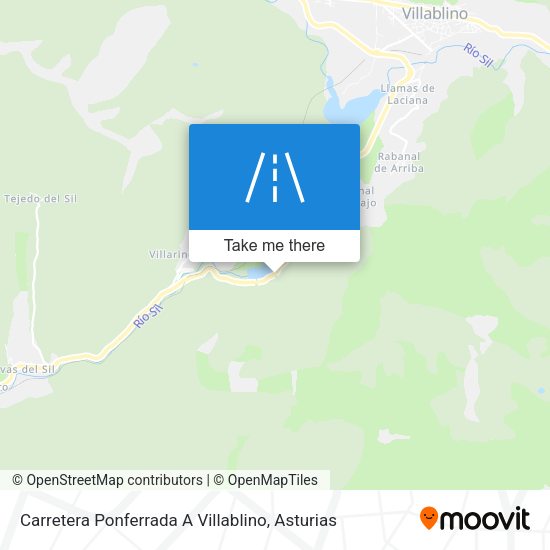 Carretera Ponferrada A Villablino map