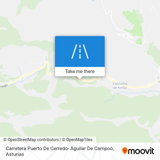 Carretera Puerto De Cerredo- Aguilar De Campoó map