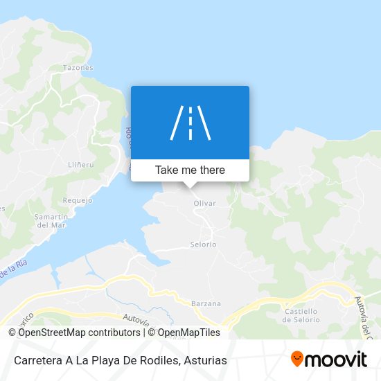 Carretera A La Playa De Rodiles map