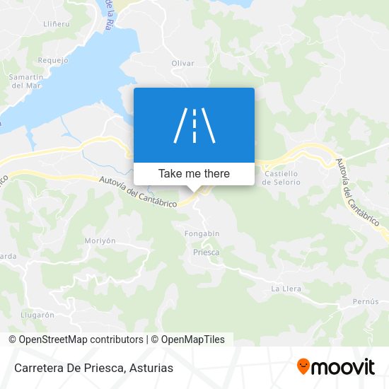 Carretera De Priesca map