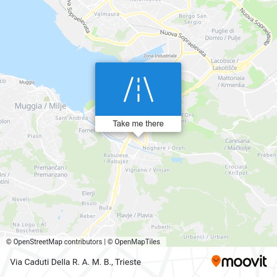 Via Caduti Della R. A. M. B. map