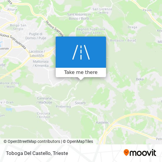 Toboga Del Castello map
