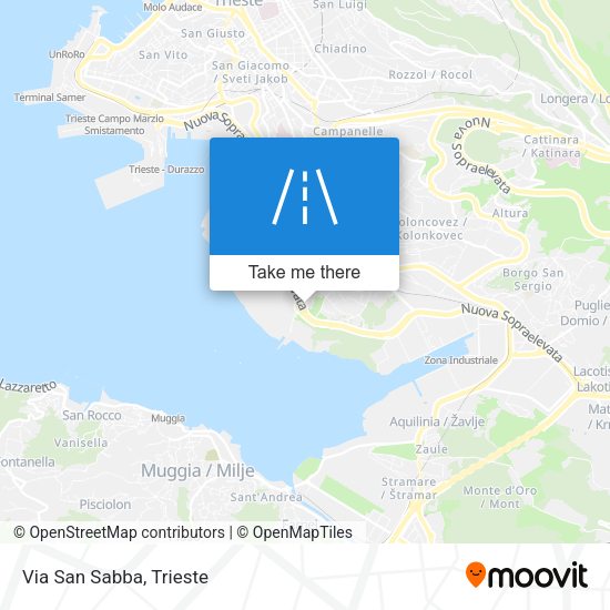 Via San Sabba map