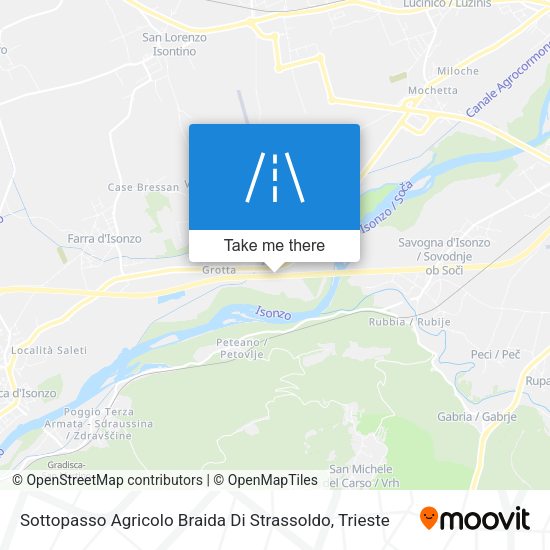 Sottopasso Agricolo Braida Di Strassoldo map