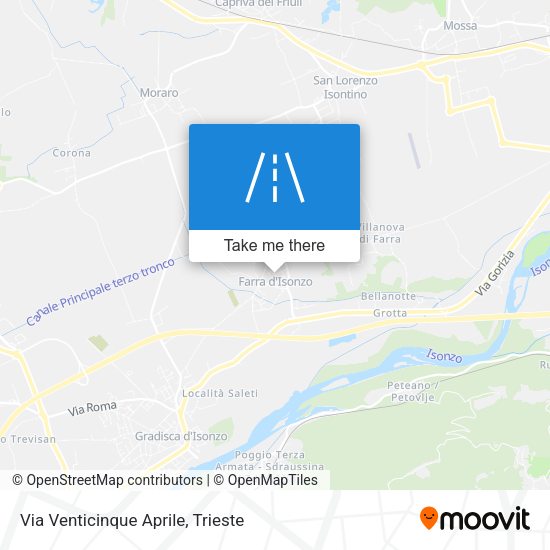 Via Venticinque Aprile map