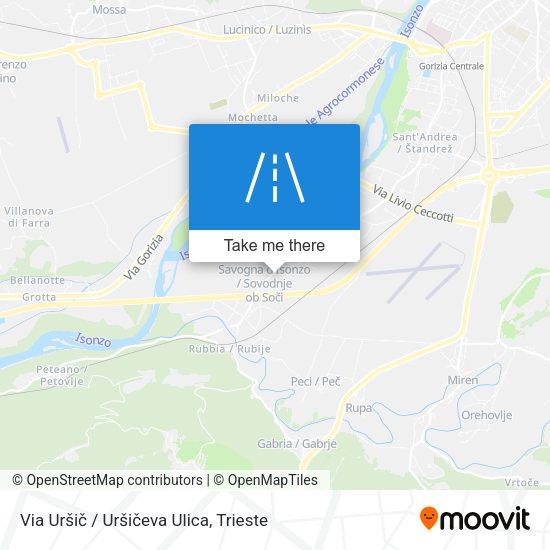 Via Uršič / Uršičeva Ulica map
