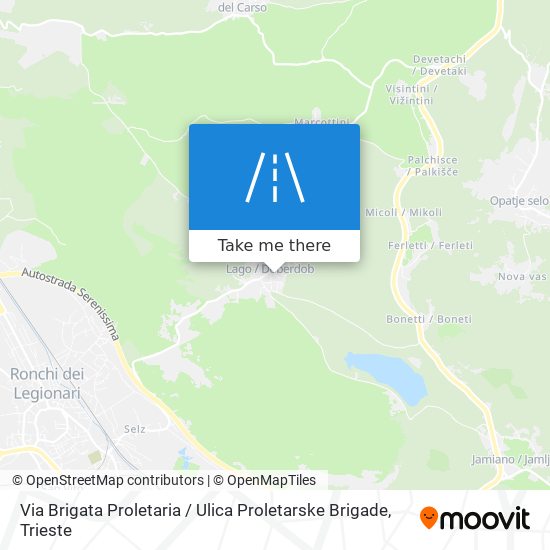 Via Brigata Proletaria / Ulica Proletarske Brigade map