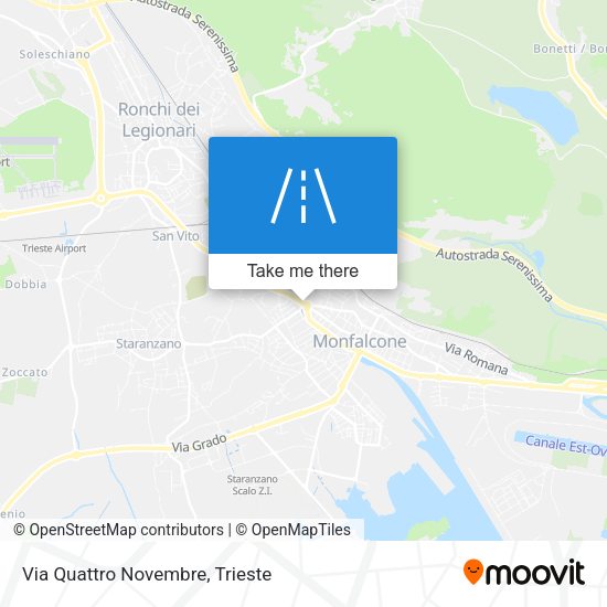 Via Quattro Novembre map