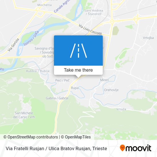 Via Fratelli Rusjan / Ulica Bratov Rusjan map