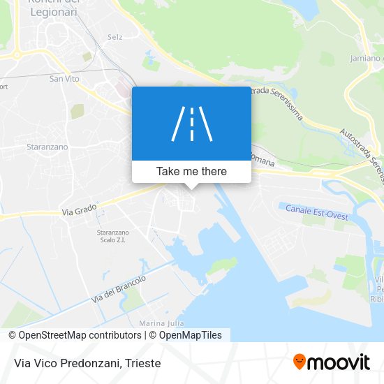 Via Vico Predonzani map