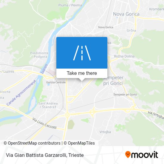 Via Gian Battista Garzarolli map