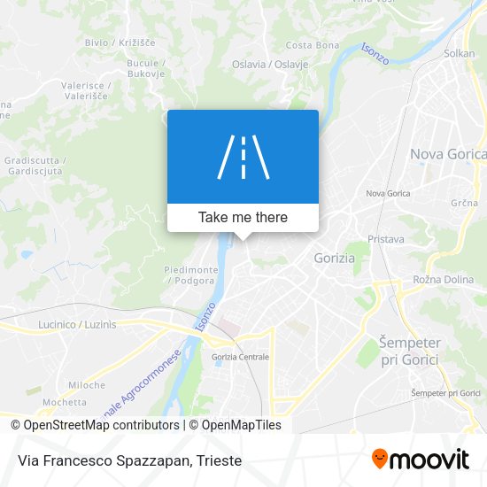 Via Francesco Spazzapan map