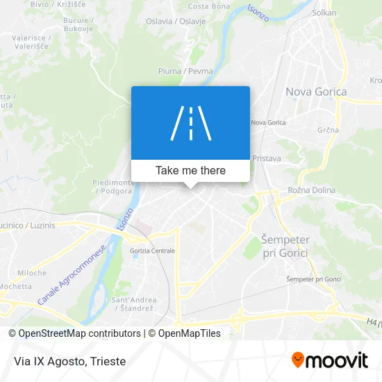 Via IX Agosto map