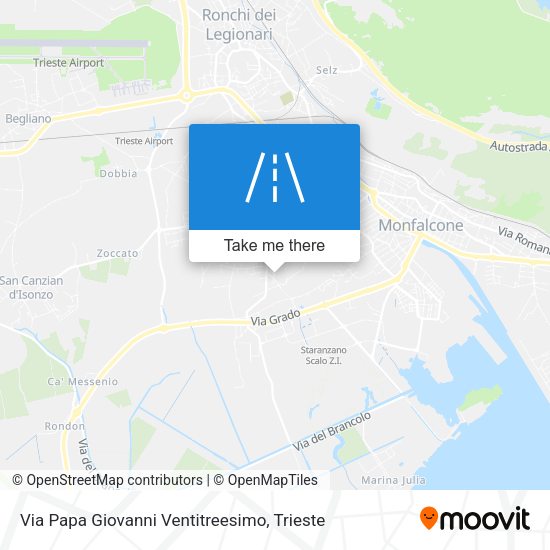 Via Papa Giovanni Ventitreesimo map