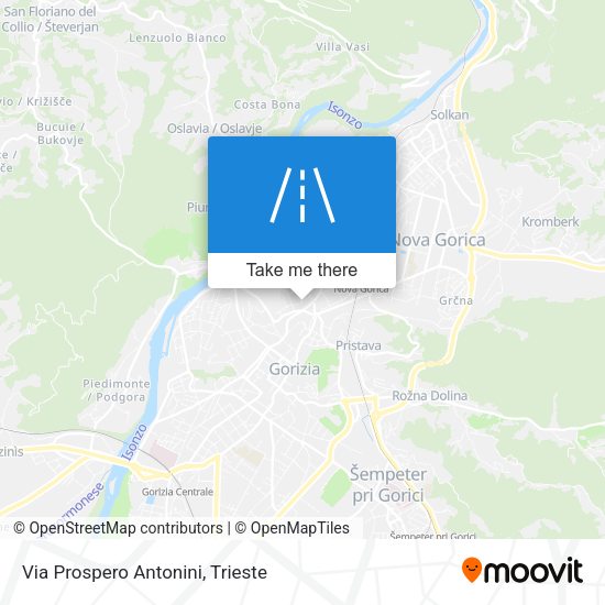 Via Prospero Antonini map