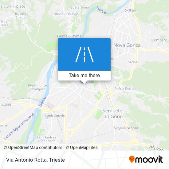 Via Antonio Rotta map