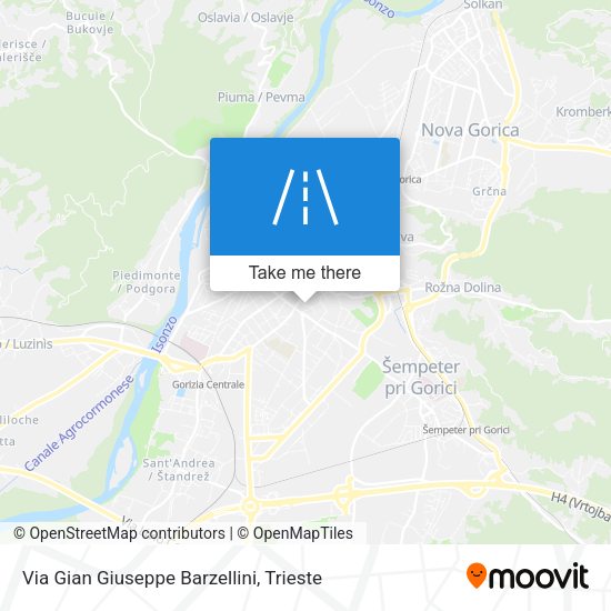 Via Gian Giuseppe Barzellini map