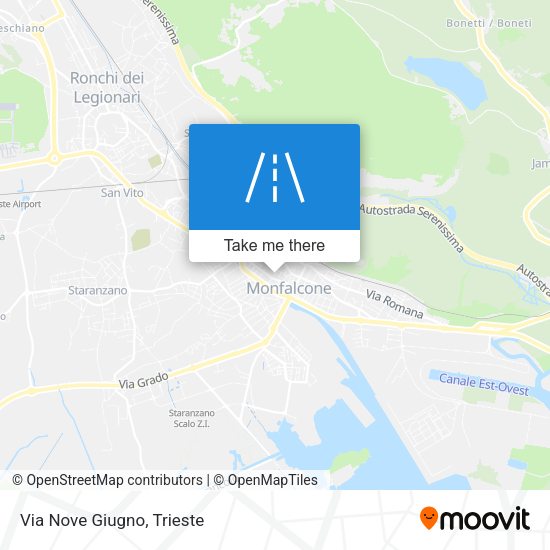 Via Nove Giugno map