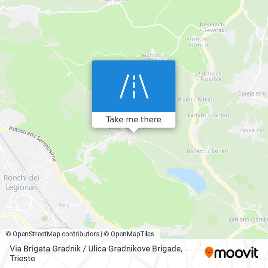 Via Brigata Gradnik / Ulica Gradnikove Brigade map