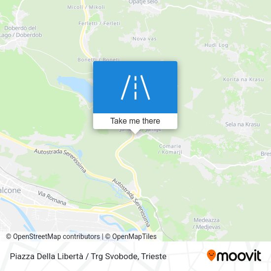 Piazza Della Libertà / Trg Svobode map